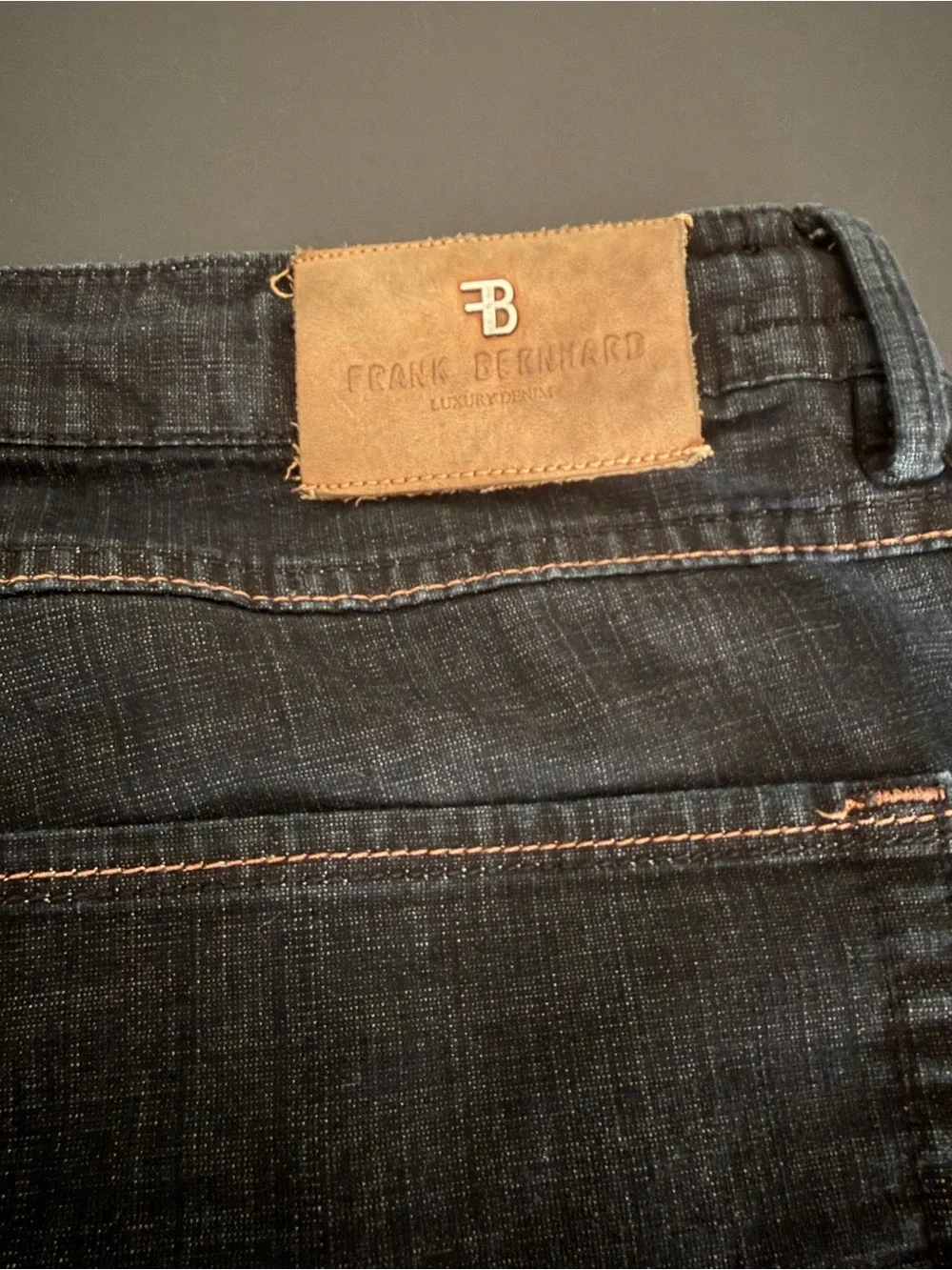 Frank Bernhard Men's Black/Blue Straight Leg Jeans Mens 36